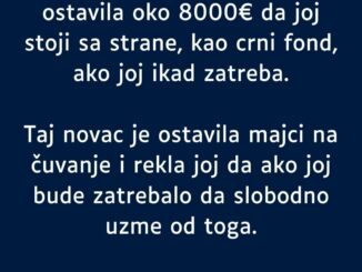 Muževa sestra je otišla raditi u inozemstvo i kod kuće