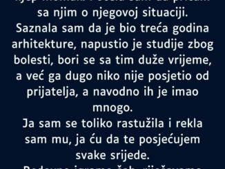 “Bila sam na praksi u bolnici. U sobi je bio momak