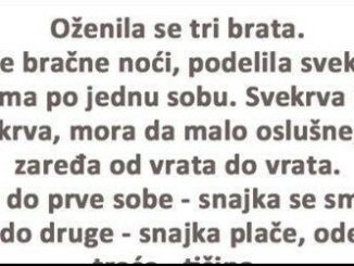 Oženila se tri brata. Prve bračne noći