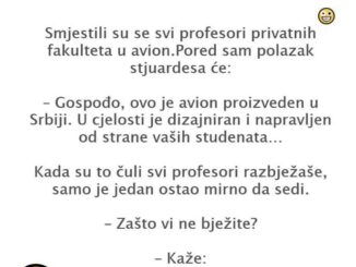 Smjestili su se svi profesori privatnih fakulteta u avion