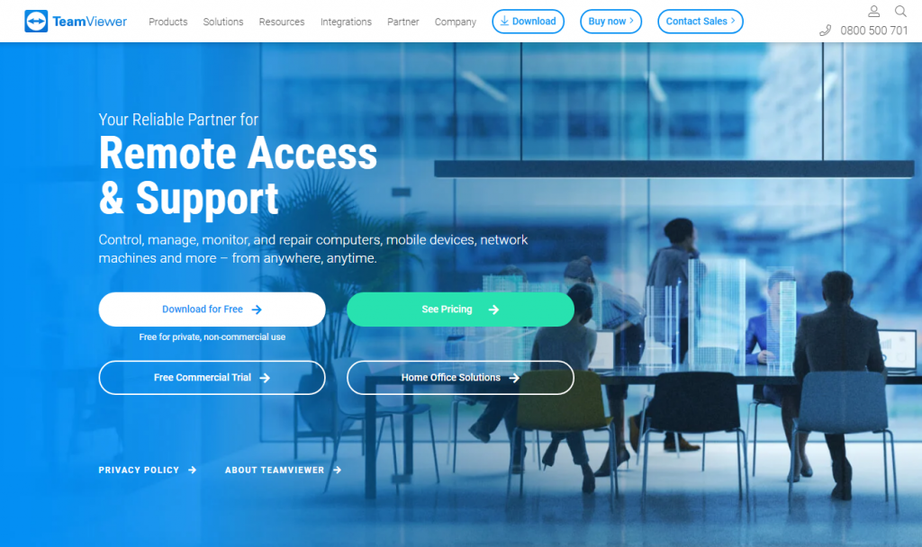Teamviewer is all-in-one sofware for remote support, remote access, and online meetings